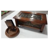 GUSTAV STICKLEY HAND HAMMERED COPPER ASH TRAY &