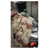 2 CAMO SHIRTS & ORANGE CAMO HOODIE