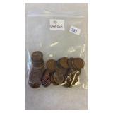 50 WHEAT PENNIES