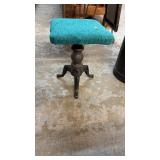 ANTIQUE IRON/WOOD BASSED ORGAN STOOL