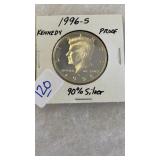 1996-S KENNEDY PROOF 90% SILVER HALF DOLLAR