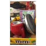 BX W/ COLEMAN PROPANE HEATER, CAMP SHOWER & 2 RED