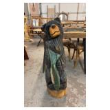 CARVED WOOD BEAR SCULPTURE, 40' TALL