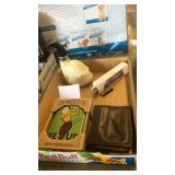2 LEATHER WALLETS, LIQUOR FLASK, AVON BOTTLE &