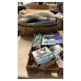 BX OF BLANKETS & AIRCRAFT BOOKS, TELEPHONE, 12 V