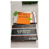 40 RNDS 6.5X55 RELOADS **WE DO NOT SHIP AMMO