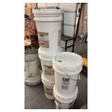 5 BUCKETS OF WHEAT FOOD STORAGE