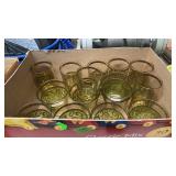 BX W/ GREEN GLASSWARE