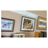GROUP OF 3 FRAMED PICTURES-BUNNY-GOOSE &