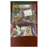 2 BAGS W/ TIE TACKS, CUFFLINKS, PINS & MISC