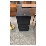 BLACK 2 DRAWER METAL FILE