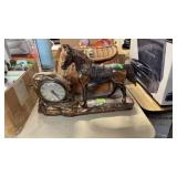 CARNIVAL METAL HORSE CLOCK