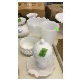 GROUP OF MILK GLASS