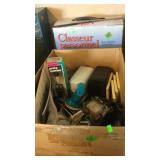 BX W/ POST IT NOTES, CARD BOXES, PRICE MARKERS,