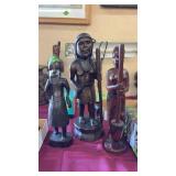 3 WOOD CARVINGS