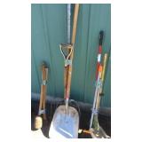 2 SCOOP SHOVELS & PITCH FORK