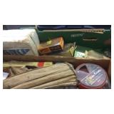 LARGE FLAT OF FISHING TACKLE AND SMALL TACKLE BOX