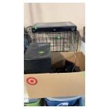 ANIMAL CAGE, BLUE RAY 3D PLAYER, SPEAKERS & MISC