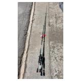 2 FISHING POLES & 1 REEL
