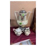 COFFEE URN W/ CREAMER & SUGAR