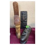 3 WOOD CARVINGS