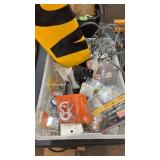 TRAY OF NEW DRYWALL ANCHORS, SCREWS, OVERSIZE