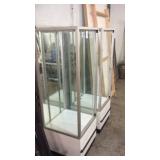 2 GLASS DISPLAY CASES