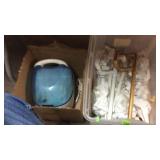 HUMIDIFIER & BX OF PLUMBING ITEMS