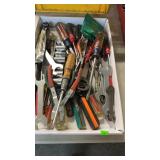 BX W/ SCREWDRIVERS, PLIERS & MISC TOOLS