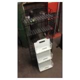 2 METAL RACKS