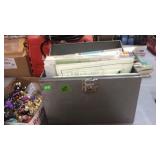 METAL FILE BOX W/ MISC FOREST SERVICE MAPS-GLACIER