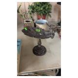 METAL TABLE TOP BIRD BATH
