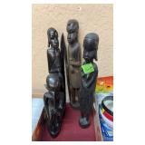 4 AFRICAN WOOD CARVINGS