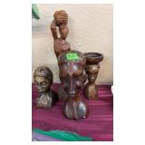 4 WOOD CARVINGS