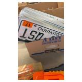 BX OF LICENSE PLATES
