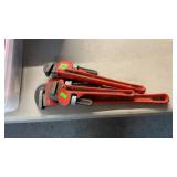 3 PIPE WRENCHES