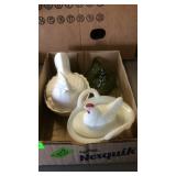 3 HENS ON NESTS