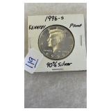 1996-S KENNEDY PROOF 90% SILVER HALF DOLLAR