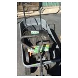 RUBBERMAID 4 WHEEL UTILITY WAGON, FERTILIZER
