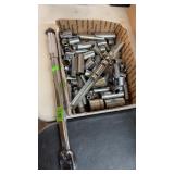 TORQUE WRENCH & BOX OF SOCKETS
