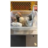 OWL FIGURINES, SWAN & MISC