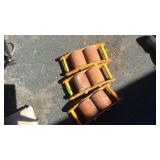 3 YELLOW ROLLERS