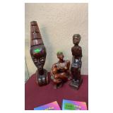 3 WOOD CARVINGS