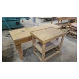 32' X 84' X 34' H WOOD TABLE W/ 3 TIER WOOD SHELF