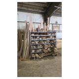 8' X 4' X 92' METAL RACK W/ VENERS
