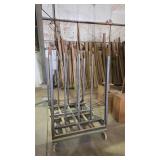 45' X 60' METAL CART W/ HOLDING RACKS