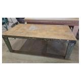 42' X 81' X 29' WOOD AND METAL WORK TABLE