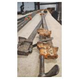 4 METAL BAR CLAMPS 8' LENGTH