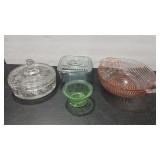 DEPRESSION & URANIUM GLASS ASSORTMENT