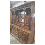 WOOD 12 DRAWER W/ CABINET DISPLAY CENTER